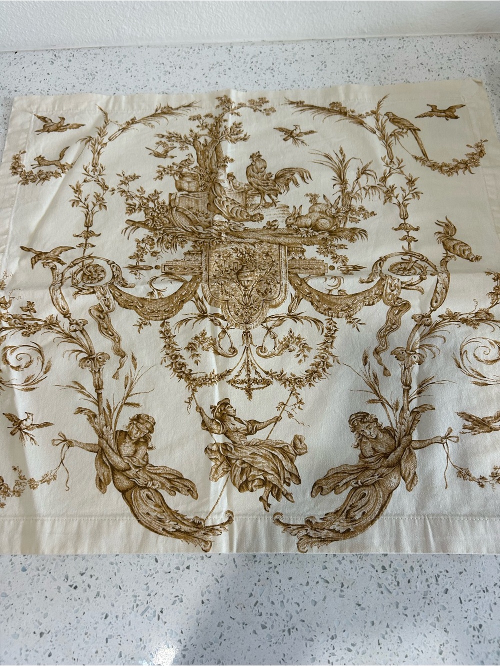 10-Retired Williams Sonoma French country farm animals and angel pattern 20x18